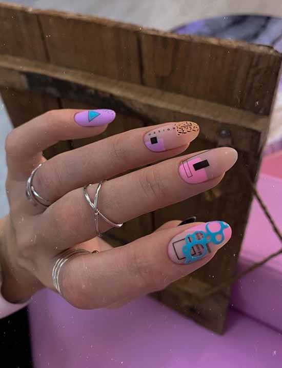 Création d'ongles avec stickers : 100 photos, nouveautés, idées mode