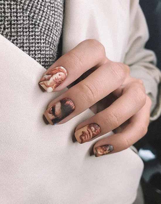 Création d'ongles avec stickers : 100 photos, nouveautés, idées mode