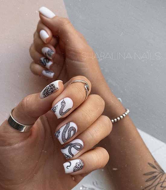 Création d'ongles avec stickers : 100 photos, nouveautés, idées mode