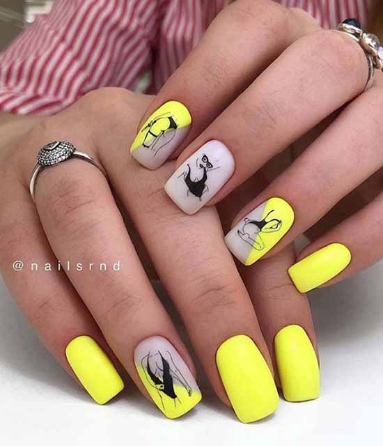 Création d'ongles avec stickers : 100 photos, nouveautés, idées mode