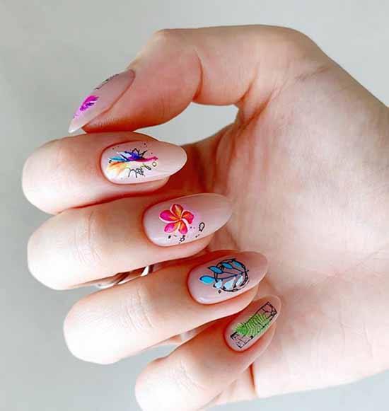 Création d'ongles avec stickers : 100 photos, nouveautés, idées mode