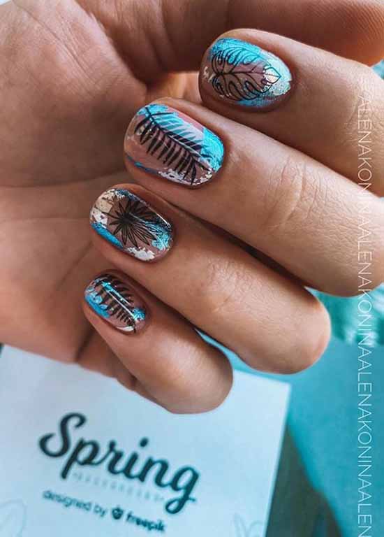 Création d'ongles avec stickers : 100 photos, nouveautés, idées mode