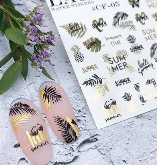 Création d'ongles avec stickers : 100 photos, nouveautés, idées mode