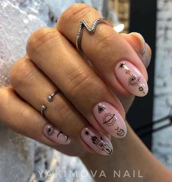 Création d'ongles avec stickers : 100 photos, nouveautés, idées mode