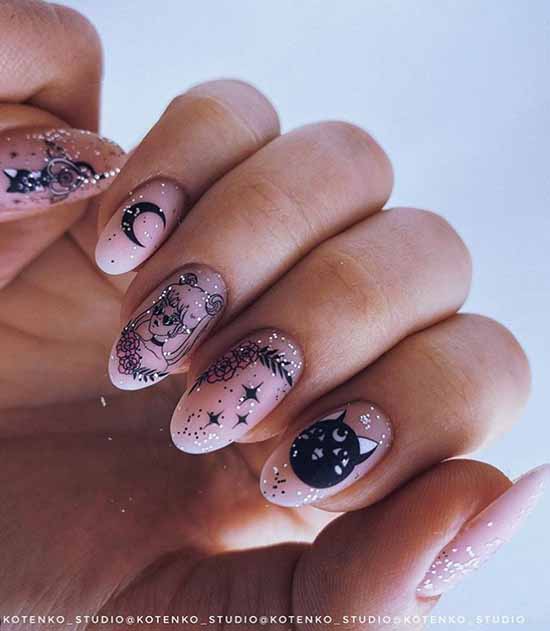 Création d'ongles avec stickers : 100 photos, nouveautés, idées mode