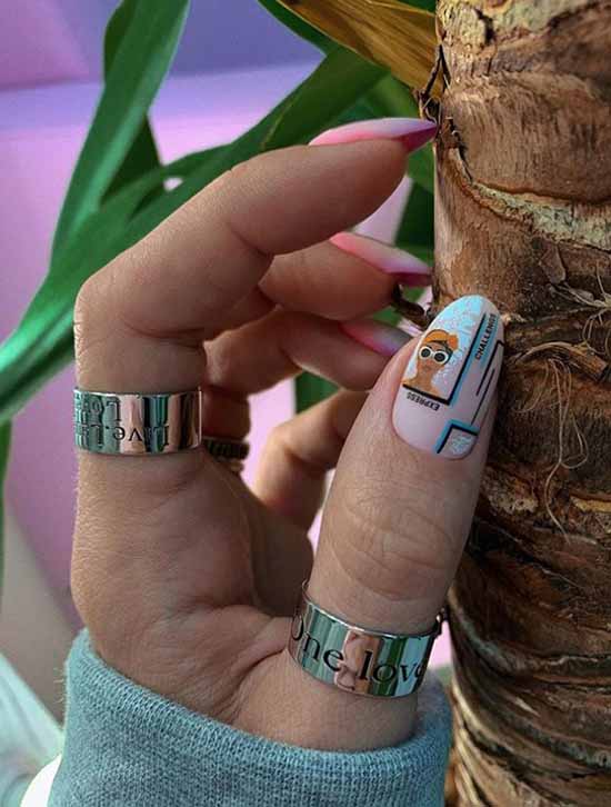 Création d'ongles avec stickers : 100 photos, nouveautés, idées mode