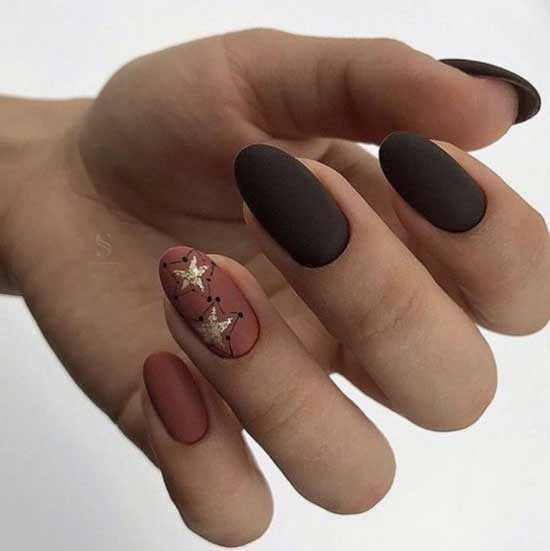 Marron avec des étoiles d'or