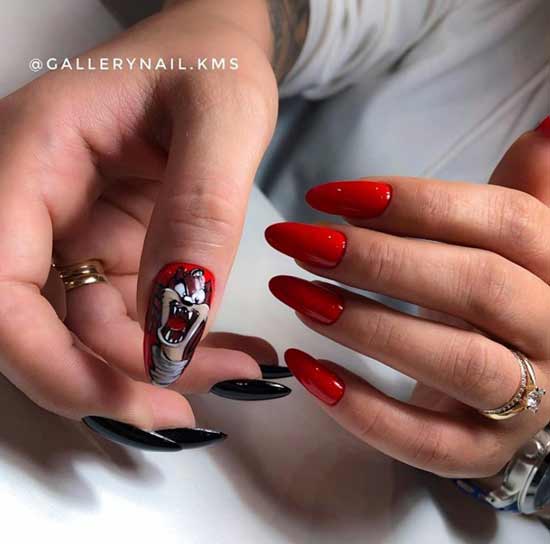 Motif créatif rouge et noir