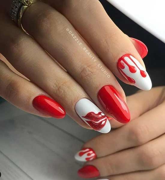 Design élégant dans des couleurs rouges et blanches