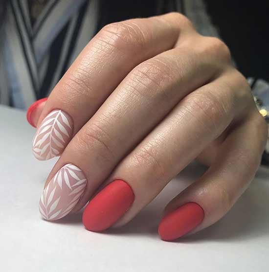 Rouge mat avec du blanc