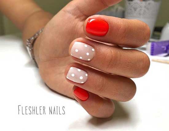 Points rouges et blancs