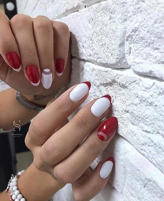 Veste rouge et blanche