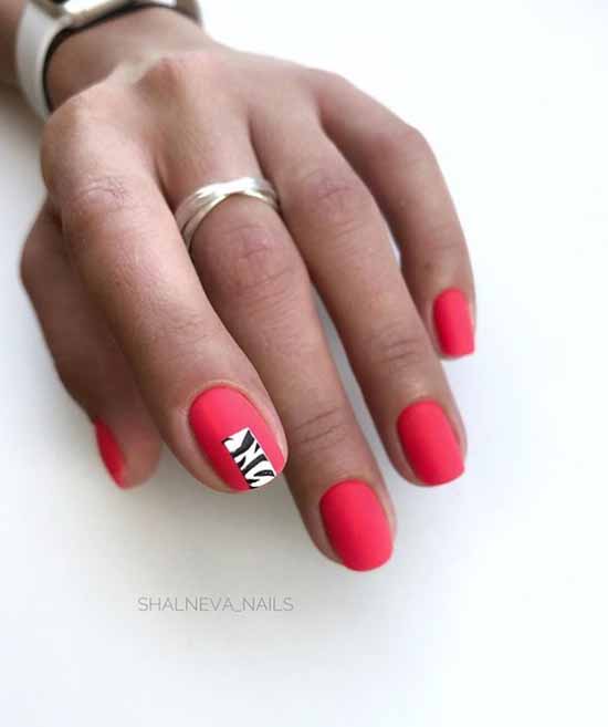 Rouge avec imprimé blanc