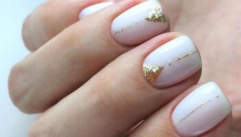Manucure de mariage pour ongles courts
