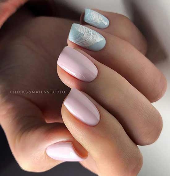 Manucure de la mariée avec toile d'araignée blanche