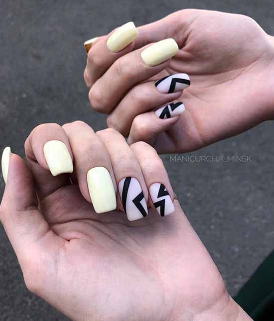 Conception d'ongles géométriques: nouveaux articles, photos, meilleures idées de manucure