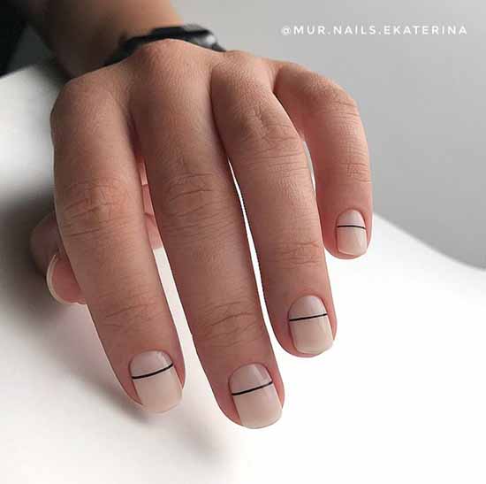 Conception d'ongles avec des rayures: 100 photos, nouvelles idées de manucure