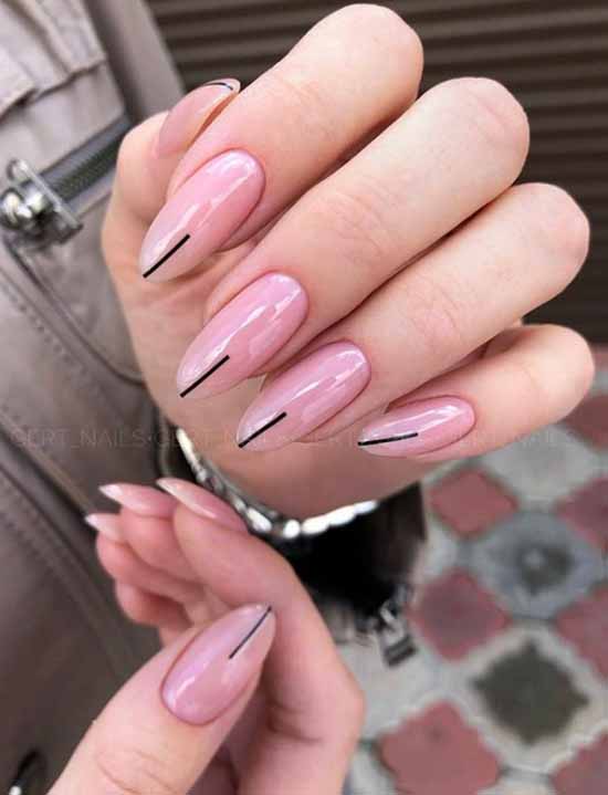 Manucure beige avec noir: 105 photos avec le plus beau design