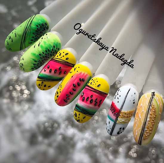 Manucure aux fruits 2026: nouveautés photo de la conception des ongles