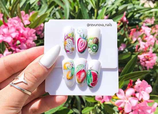 Manucure aux fruits 2026: nouveautés photo de la conception des ongles