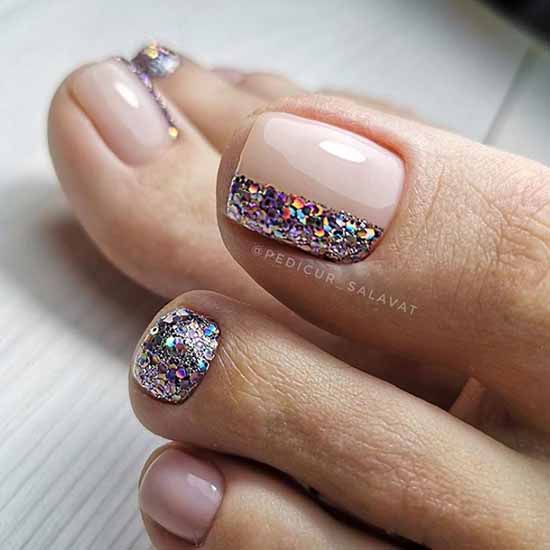 Pédicure brillante: 100 nouvelles idées de photo, design de mode