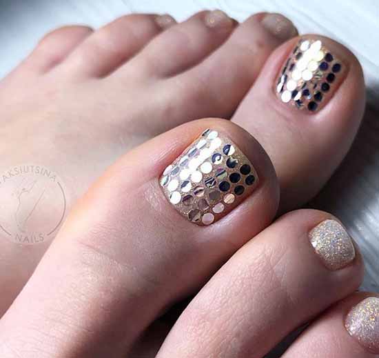 Pédicure brillante: 100 nouvelles idées de photo, design de mode