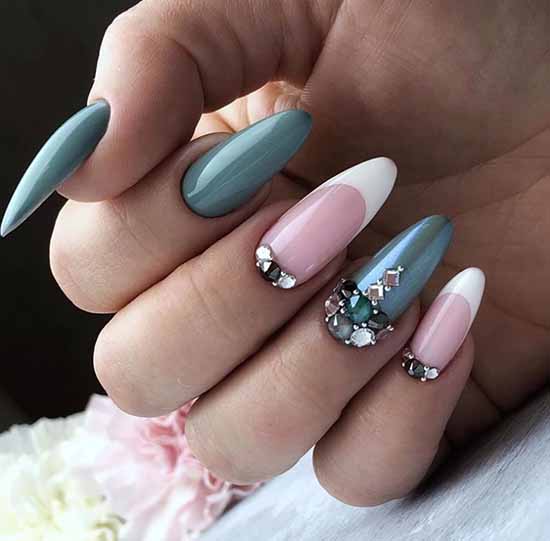 Conception d'ongles avec strass 2026: photos, nouveautés exquises