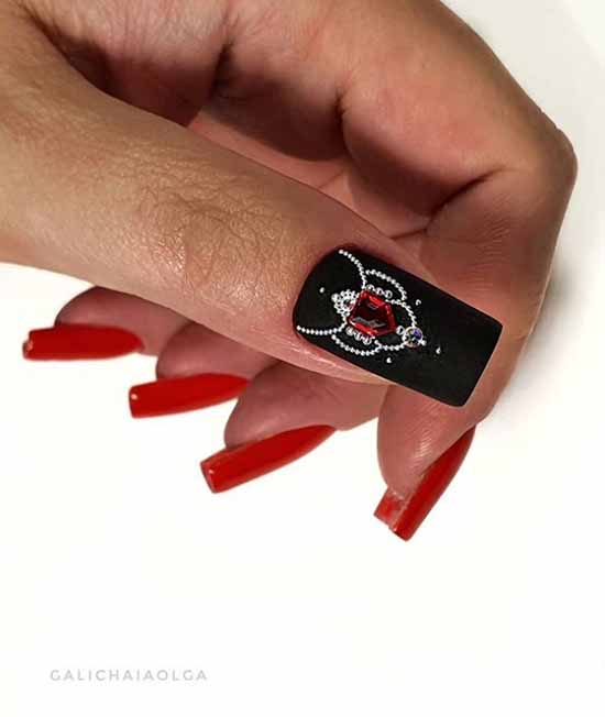 Conception d'ongles avec strass 2026: photos, nouveautés exquises