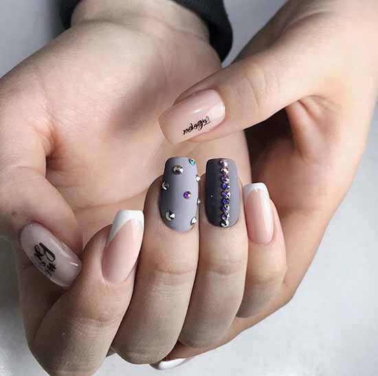 Conception d'ongles avec strass 2026: photos, nouveautés exquises