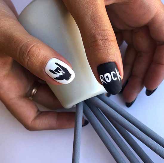 Manucure noire pour ongles longs: photo, nouveau beau design