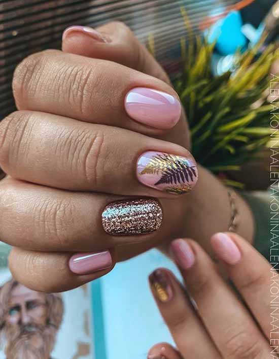 Conception d'ongles scintillants: nouvelle manucure sur la photo