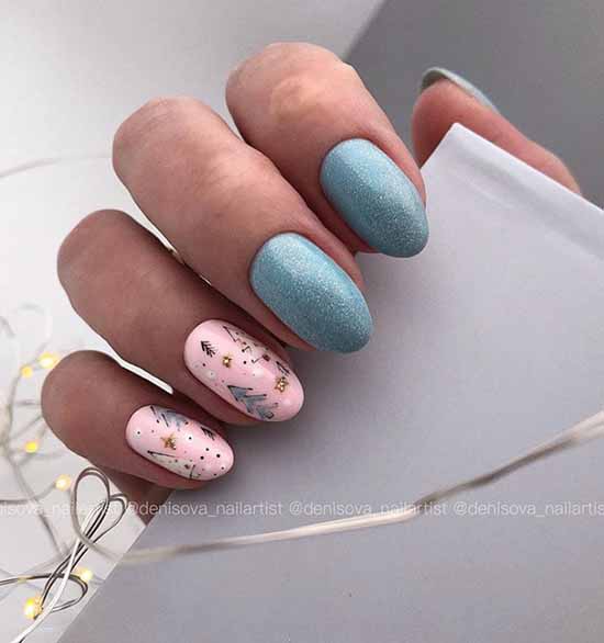 Conception d'ongles scintillants: nouvelle manucure sur la photo