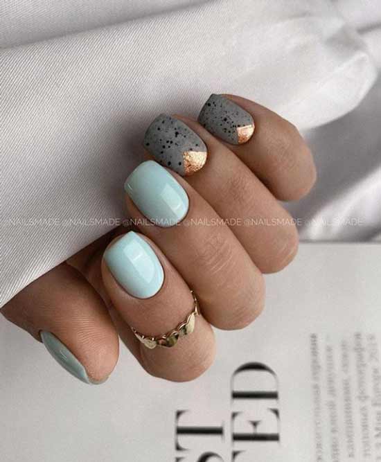 Manucure lunaire avec papier d'aluminium