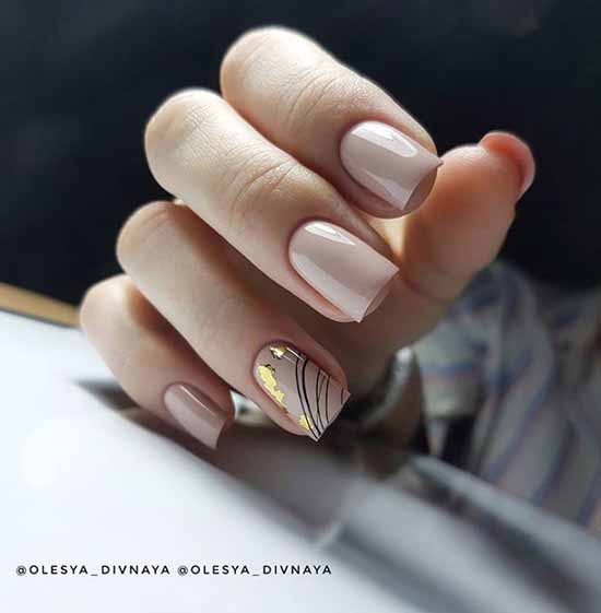 Conception d'ongles en feuille: photo, nouveautés de manucure à la mode