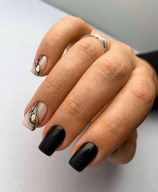 Conception d'ongles en feuille: photo, nouveautés de manucure à la mode