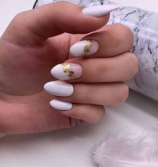 Conception d'ongles en feuille: photo, nouveautés de manucure à la mode