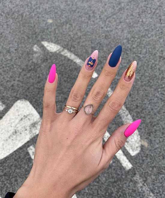 Conception d'ongles en feuille: photo, nouveautés de manucure à la mode