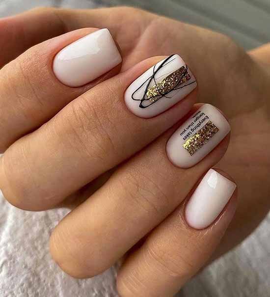 Conception d'ongles en feuille: photo, nouveautés de manucure à la mode