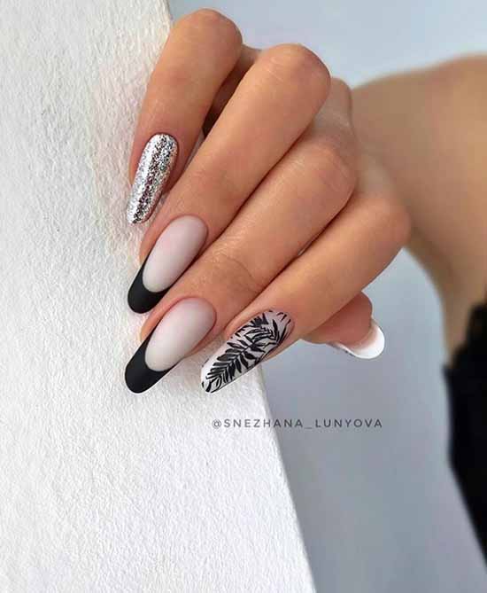 Conception d'ongles en feuille: photo, nouveautés de manucure à la mode