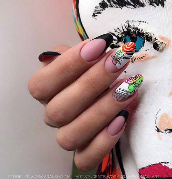 Manucure française avec un motif: nouveautés françaises 2026