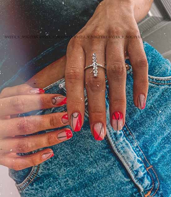 Manucure française avec un motif: nouveautés françaises 2026