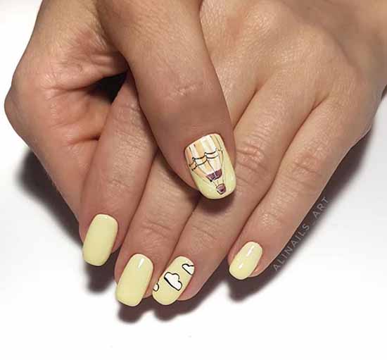 Manucure avec des nuages: idées de photos, nouveautés design élégantes