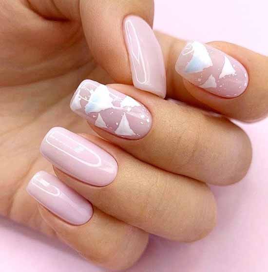 Manucure avec des nuages: idées de photos, nouveautés design élégantes