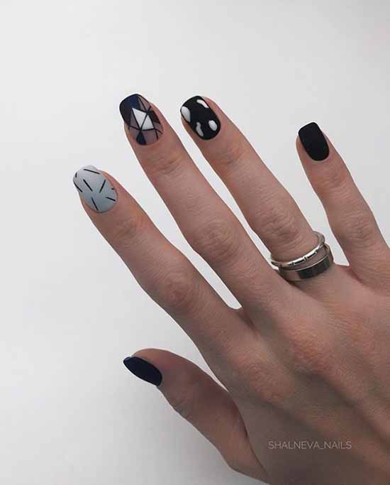 Beaux ongles mats: design, nouvelle manucure sur la photo