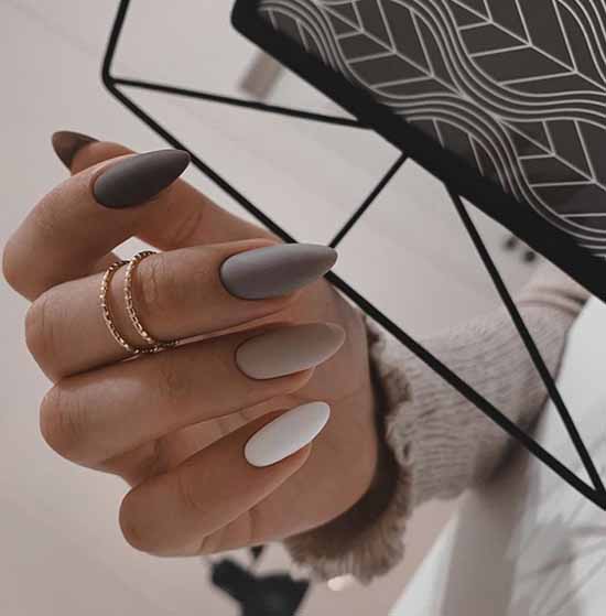 Beaux ongles mats: design, nouvelle manucure sur la photo