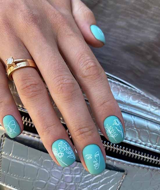 Beaux ongles mats: design, nouvelle manucure sur la photo