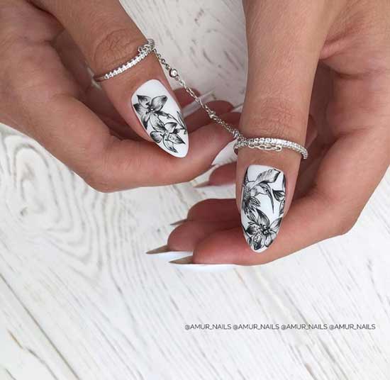 Blanc mat avec design