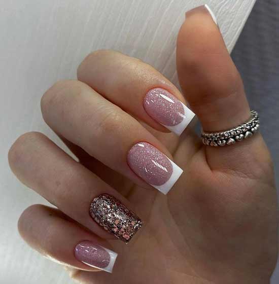 Veste blanche à motif pailleté