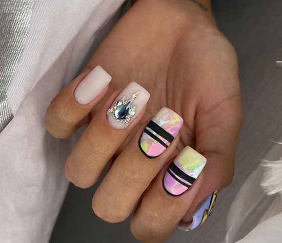 Manucure élégante et lumineuse