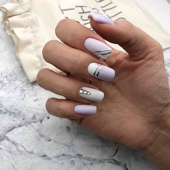 Conception d'ongles en argent: 105 idées sur la photo avec une nouvelle manucure